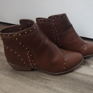 Target Brown Ankle Booties with Studs